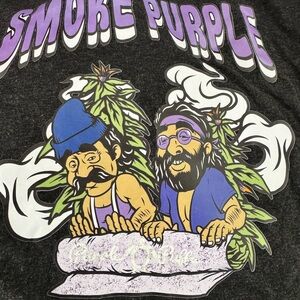 Simplee Apparel Charcoal Tee with Lavender Graphics